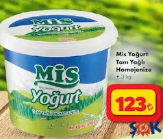 MİS YOĞURT TAM YAĞLI HOMOJENİZE 3 KG fiyat ve kampanya bilgisi